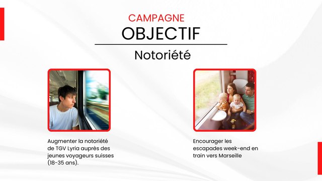 TGV Lyria campaign objectives